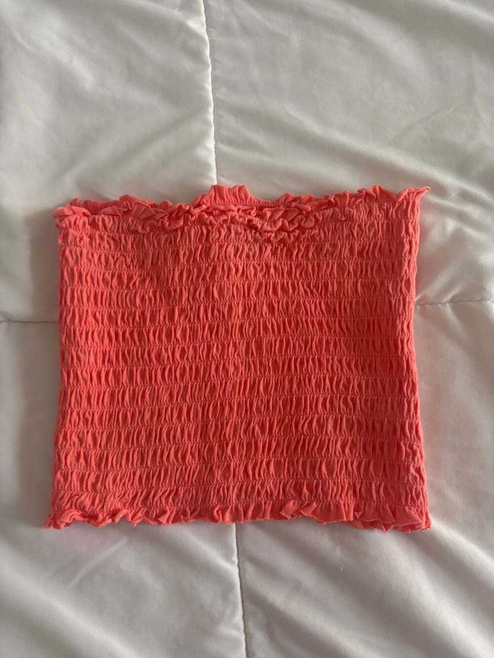 Wild Fable Women's Coral Smocked Bandeau Tube Top